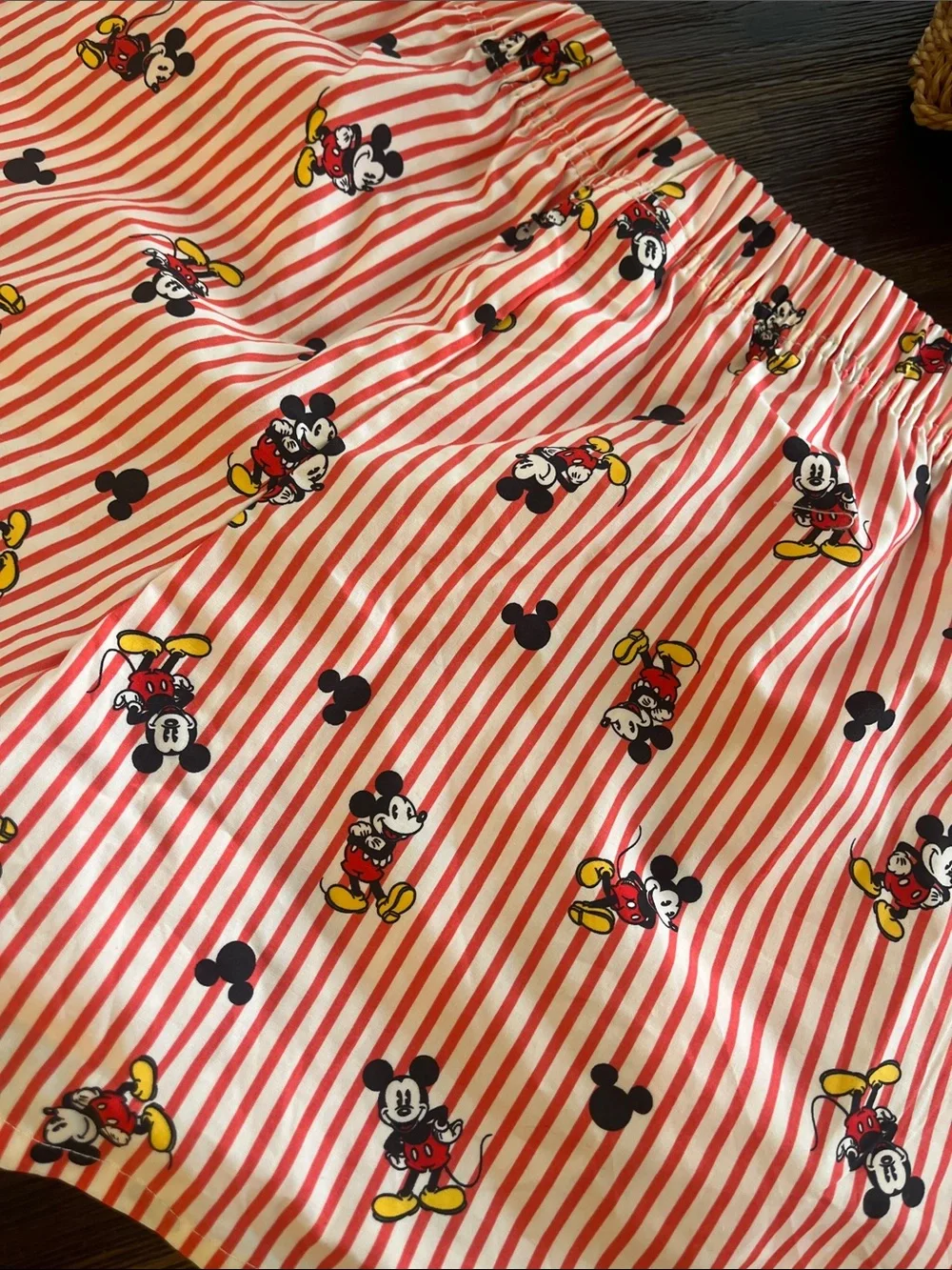 Disney Red Striped Mickey Mouse Cotton Boxer Shorts NWT - Picture 9 of 13